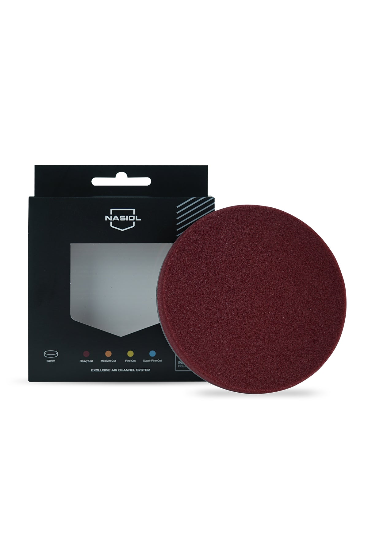 Nasiol 6-Inch Burgundy Heavy Cut Foam Polishing Pad